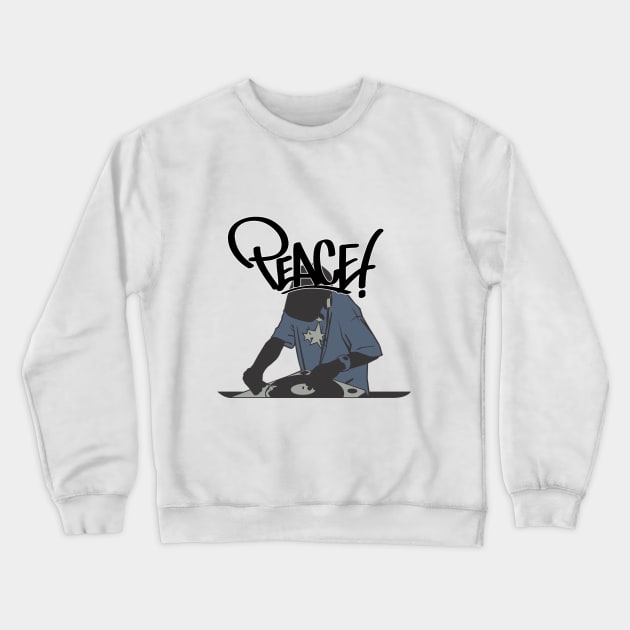 Hip Hop Peace Crewneck Sweatshirt by Masax